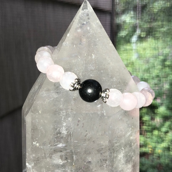 • Love You • Rose Quartz Shungite bracelet - Picture 2 of 10